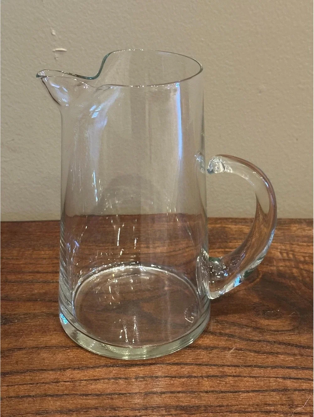 Vintage Libbey Glass Pitcher and Set of 4 Stemless Wine Glasses